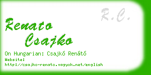 renato csajko business card